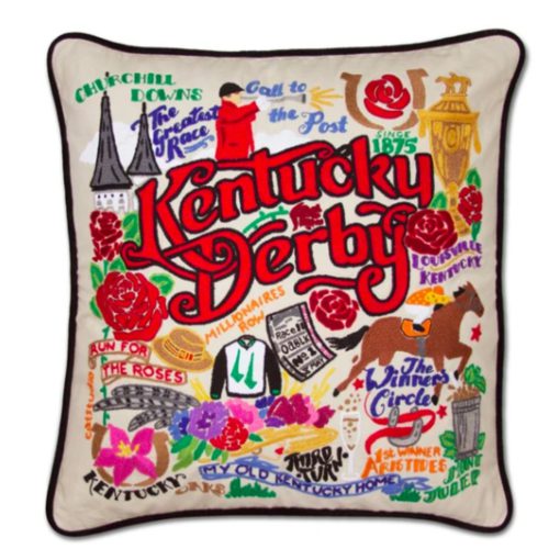 KY Derby 20x20 Emb Pillow