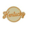 Kentucky Script Circle Sticker