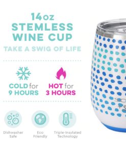 Sea Spotted Stemless Wine Cup